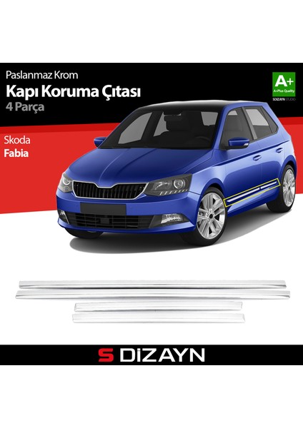 Skoda Fabia Kapı Koruma Çıtası Krom 2014-2020 modelleri