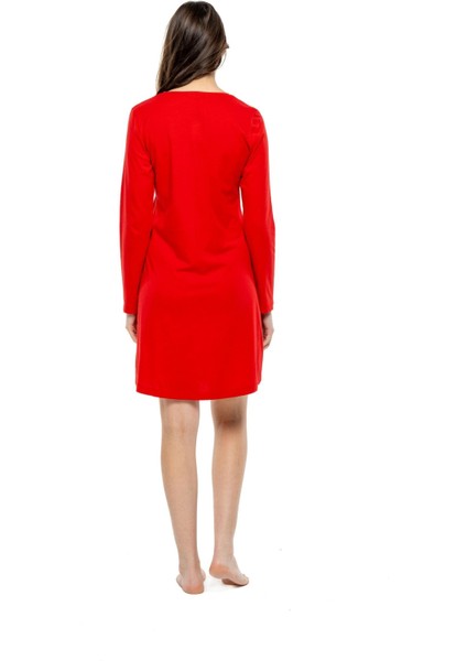 Elbise Modd Kadın Uzun Kollu Bisiklet Yaka Kırmızı-Lacivert Renk 39699 fiyatları