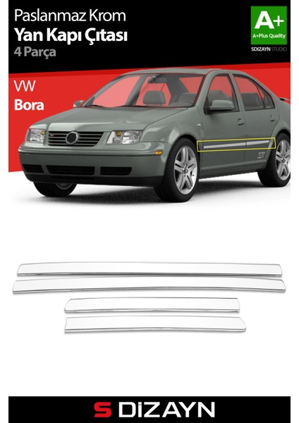 VW Bora Krom Yan Kapı Çıtası 4 Prç 1998-2004 modelleri