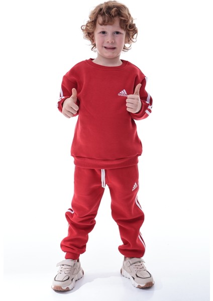 Erkek Çocuk Şeritli Polar Eşofman Takımı – Rahat ve Yumuşak Kumaş fiyatları