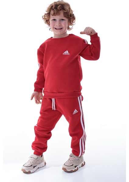 Erkek Çocuk Şeritli Polar Eşofman Takımı – Rahat ve Yumuşak Kumaş indirimleri