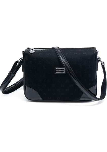 Kadın Çapraz Çanta 784-46060 Sılver Polo Çapraz Bayan Çantası M158 Siyah-Rugan Siyah indirimleri