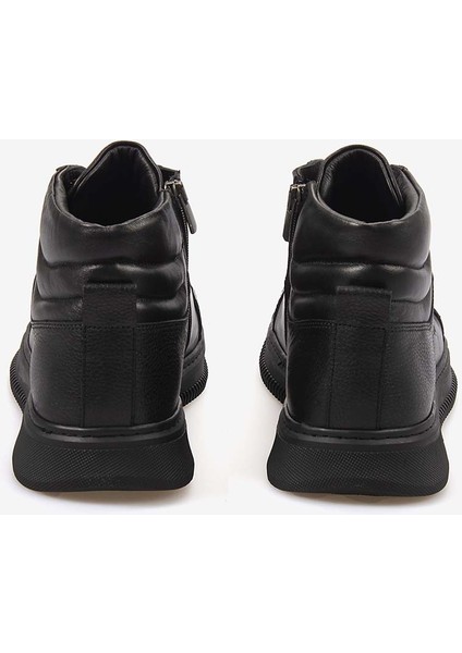 Hakiki Deri Kauçuk Taban Siyah Erkek Günlük Bot 1860 fırsatları