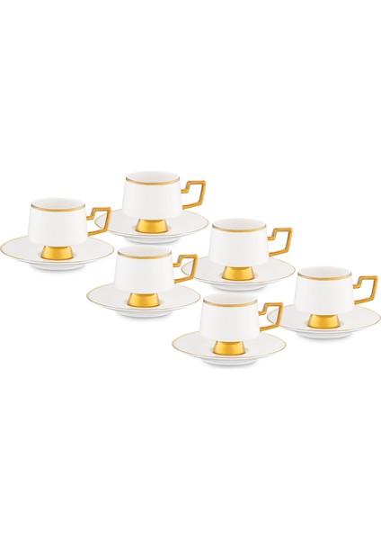 Ellmore Gold 6'lı Kahve Fincan Takımı