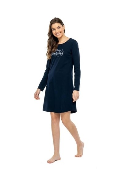 Elbise Modd Kadın Uzun Kollu Bisiklet Yaka Kırmızı-Lacivert Renk 39699