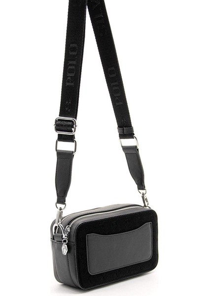 Kadın Çapraz Çanta 1078-40967 Sılver Polo Çapraz Bayan Çantası M158 Siyah-Nova Siyah fırsatları