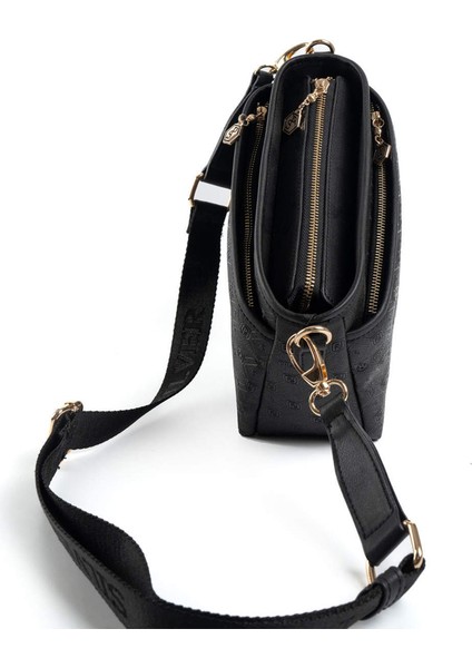 Kadın Çapraz Çanta 1184-48398 Sılver Polo Çapraz Bayan Çantası M86 Siyah-Mat Siyah indirimleri