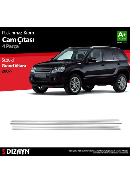 Suzuki Grand Vitara Krom Cam Çıtası 4 Prç. 2007-2014 fırsatları