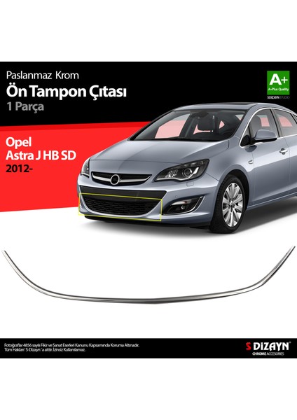 Opel Astra J Krom Ön Tampon Çıtası 2012-2020