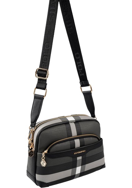 Kadın Çapraz Çanta 1201-48530 Sılver Polo Çapraz Bayan Çantası MK129 Siyah-Mat Siyah fiyatları