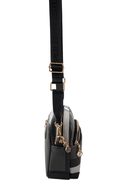 Kadın Çapraz Çanta 1201-48530 Sılver Polo Çapraz Bayan Çantası MK129 Siyah-Mat Siyah modelleri