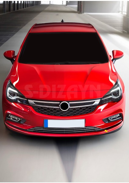 Opel Astra K HB Krom Ön Tampon Alt Çıtası 3 Prç 2015-2022 (Sensörsüz) modelleri