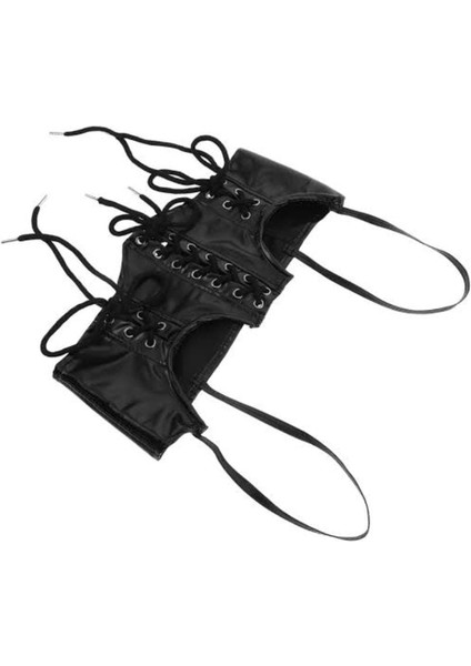 Yüksek Bel Korse Gotik Deri Bel Şekillendirici ,cosplay Siyah Pu Deri Gotik Korse Dış Giyim Siyah modelleri