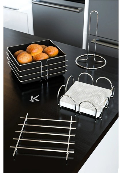 Gümüş 4'lü Servis Sunum Seti