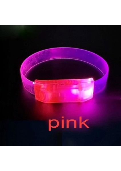 3 Modlu Pilli LED Işıklı Esnek Parti Bilekliği Pembe modelleri