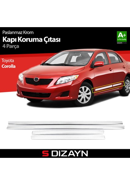 Toyota Corolla Kapı Koruma Çıtası Krom 2007-2013 modelleri