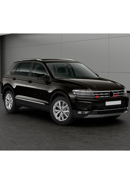 VW Tiguan Krom Ön Panjur 2 Prç. 2016-2020