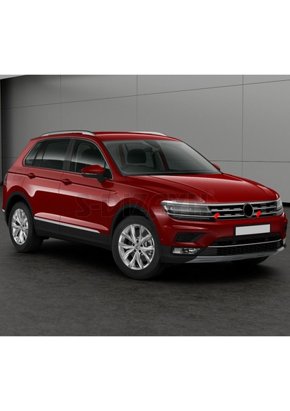 VW Tiguan Krom Ön Panjur 2 Prç. 2016-2020