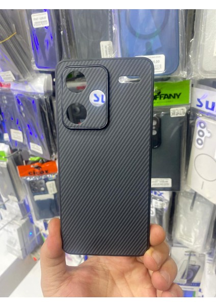 Xiaomi Note 13 Pro Plus Uyumlu Siyah Karbon Desenli Kılıf