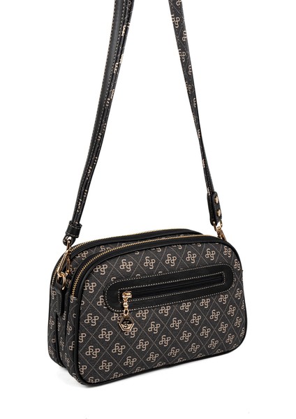 Kadın Çapraz Çanta 745-48448 Sılver Polo Çapraz Bayan Çantası M178 Füme-Mat Siyah fırsatları