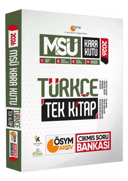 2026 Msü Türkçe Kara Kutu Tek Kitap Ösym Arşiv Çıkmış Soru Bankası Konu Özetli Dijital Çözümlü