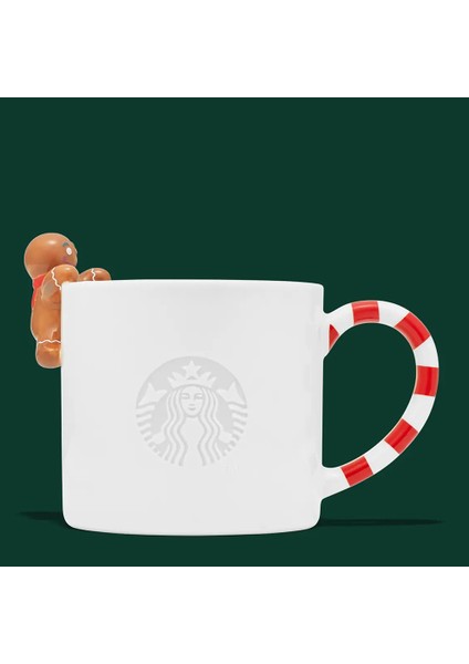 Meraklı Zencefil Kurabiye Adam Figürlü Beyaz Porselen Kupa 355ML fırsatları