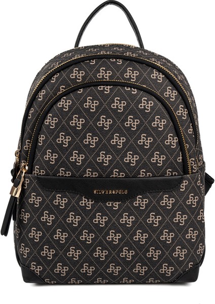 Kadın 1265-48637 Sılver Polo Sırt Çantası M178 Füme-Mat Siyah