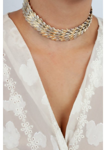Dual Leaf Choker Kolye fırsatları