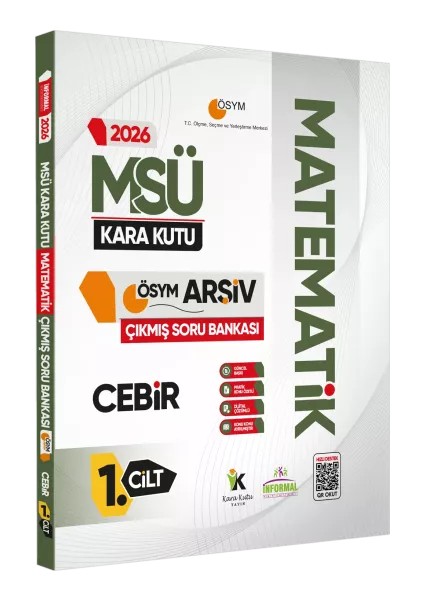 2026 Msü Matematik Kara Kutusu 1.cilt Cebir Ösym Çıkmış Soru Bankası Konu Özetli Dijital Çözümlü