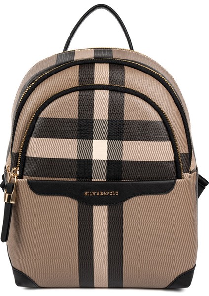 Kadın 1265-48629 Sılver Polo Sırt Çantası MK80 Kahve-Mat Siyah