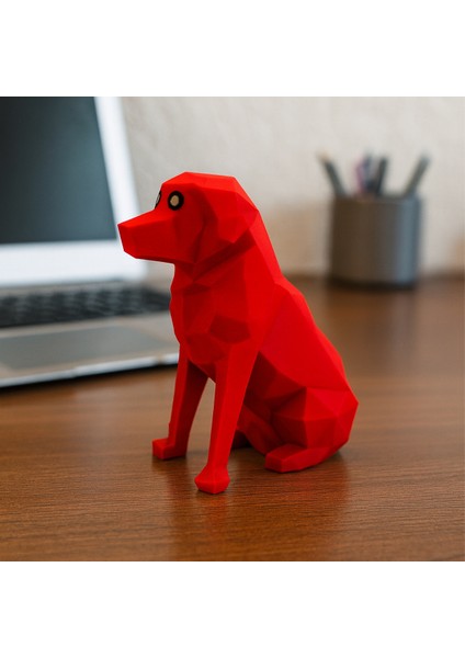 3D Baskı Dekoratif Kırmızı Köpek Figurü – Poligon Tasarım – Masa Üstü Süs Eşyası – Çocuk Odası, Ofis, Kreş Dekorasyonu indirimleri