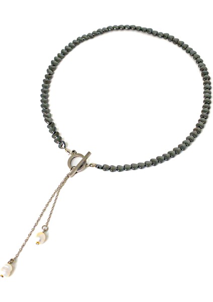 Mya – Hematit & Inci Kolye modelleri