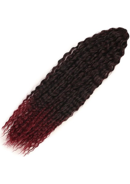 Brazilian Afro Dalgası Saç / Siyah / Kızıl Ombreli