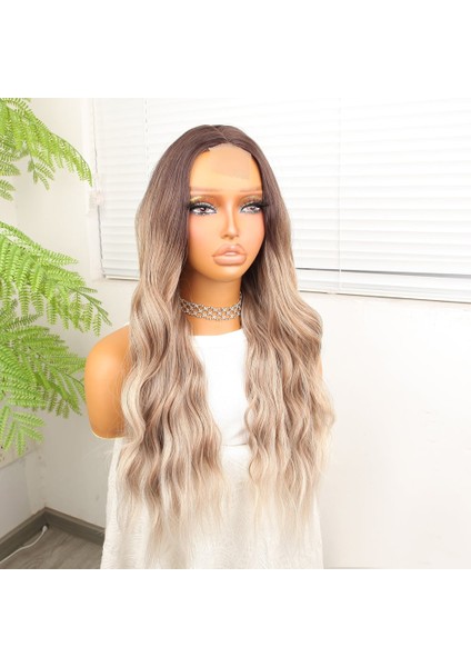 Kumral Beyaz Platin Ombre ve Röfleli Tül Peruk fırsatları