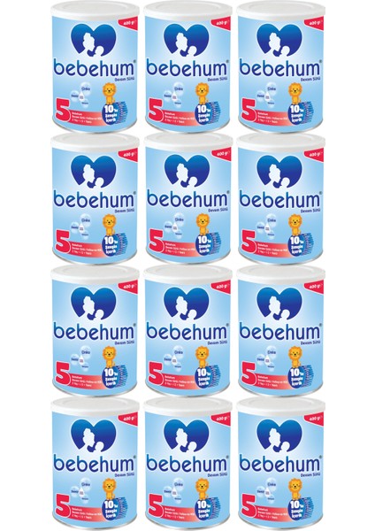 Teneke 5 Devam Sütü 400 gr 2 Yaş+ X12 Adet