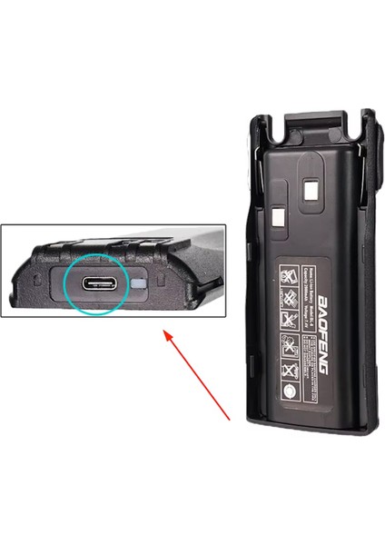 Baofeng Uv-82 Batarya Pil Type-C Girişli Kolay Şarj Uv-82 UV82 Telsiz Pil Batarya Battery fiyatları