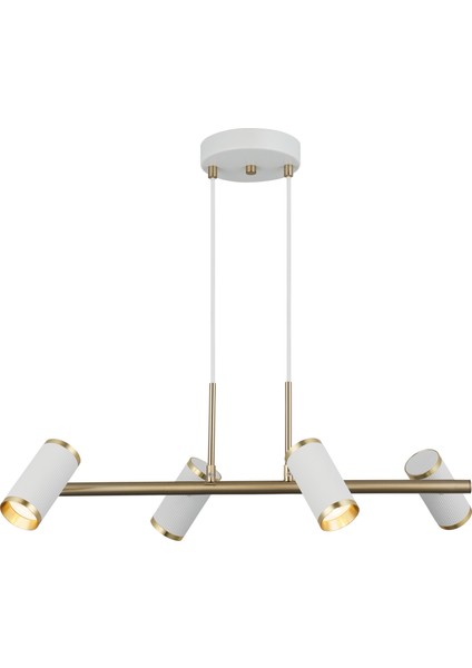 Lume 4 Lu Beyaz-Antık Lak Sıralı Avize 4XGU10