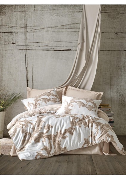 Loren Bej Çift Kişilik Saten Nev Takımı