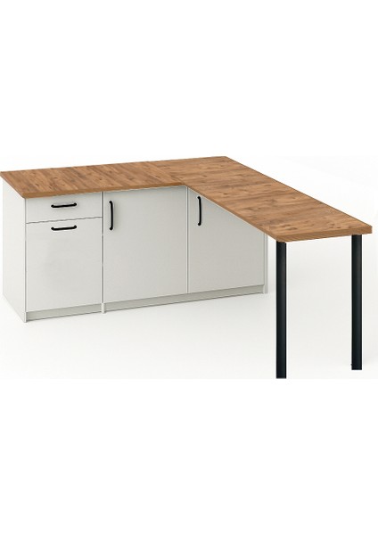 May Mutfak Adası-L Mutfak Adası-1 Çekmeceli 3 Kapaklı-Çok Amaçlı Dolap-Alt Modül-Kiler -150 cm