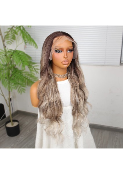 Rus Kumralı Beyaz Platin Ombreli ve Röfleli Tül Peruk modelleri