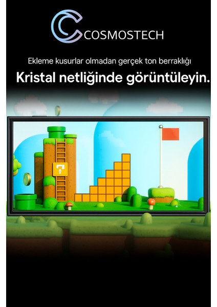 Nintendo Switch Switch 2 Uyumlu 7'' – 7.9'' 9h Temperli Cam Kırılmaz Ekran Koruyucu, Hd Clear, Toz Önleyici, Kabarcık Önleyici, 9h Hardness