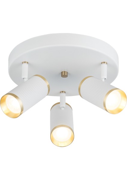 Lume 3 Lu Beyaz-Antık Lak Plafonyer 3XGU10