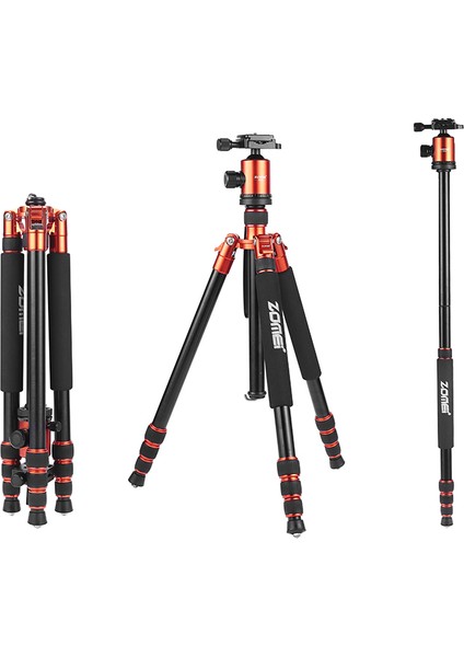 Z818 Magnezyum-Alüminyum Alaşımlı Tripod/monopod- Telefon Tutucu-Çanta ve Bluetooth Kumanda Ile Birlikte fırsatları