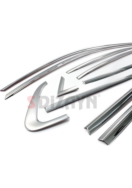 Renault Clio 5 Krom Cam Çerçevesi 12 Prç. 2019 Üzeri A+ Kalite modelleri