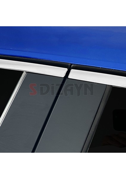 Renault Clio 5 Krom Cam Çerçevesi 12 Prç. 2019 Üzeri A+ Kalite