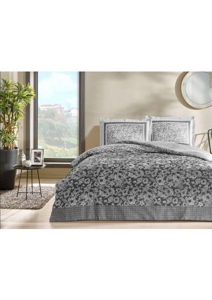 Çift Kişilik Saten Nev Takımı Amelia Antrasit