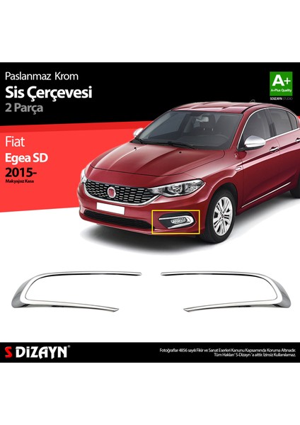 Fiat Egea Krom Sis Farı Çerçevesi 2 Prç. 2015-2020 indirimleri