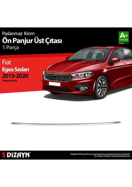 Fiat Egea Sedan Krom Ön Panjur Üst Çıtası 2015-2020 fırsatları
