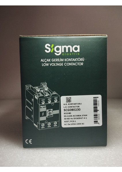 SCG080230 Scg-80 37KW 80A 230V A.g.kontaktör