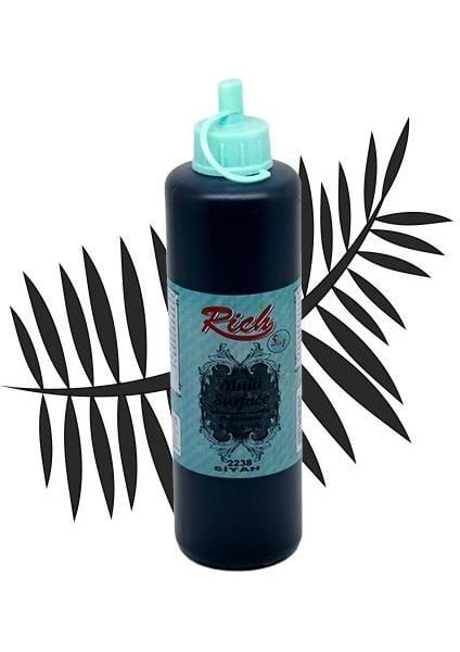Riculti Surface 2208 Siyah Akrilik Boya 500 cc